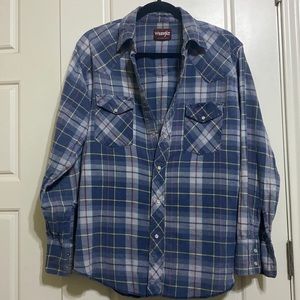 Vintage wrangler flannel pearl snap